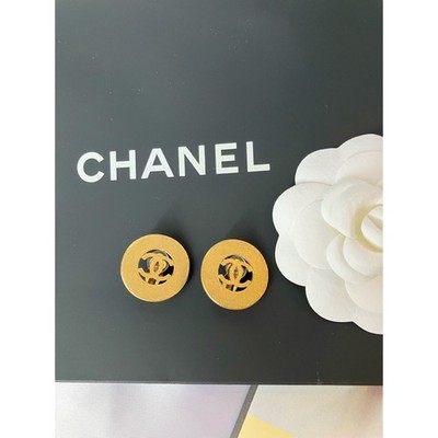 CHANEL  Vintage Earrings Coco Mark Gold from Japan