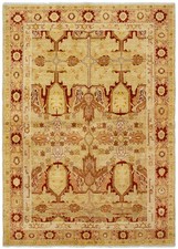 Hand Knotted Area Rug 6'4" x 8'8" Traditional Oriental Wool Carpet