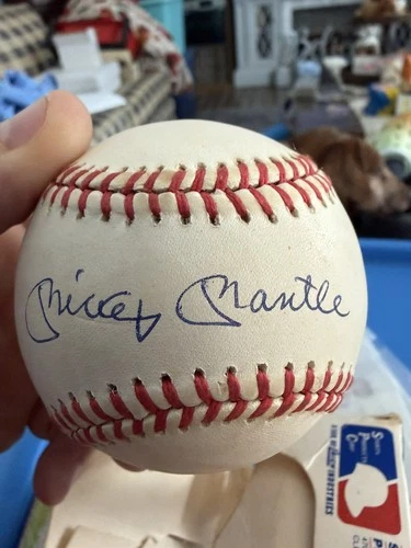 Mickey Mantle Signed Rawlings Autographed American League Baseball