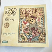 Boyds Bears Friends Bailey's Hearts Desire Love 1st Edition Rubber Stamp Kit