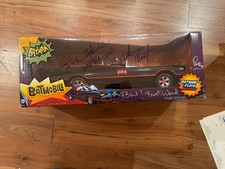 BATMAN ADAM WEST ROBIN BURT WARD SIGNED BATMOBILE FIGURE JSA AUTHENTICATED