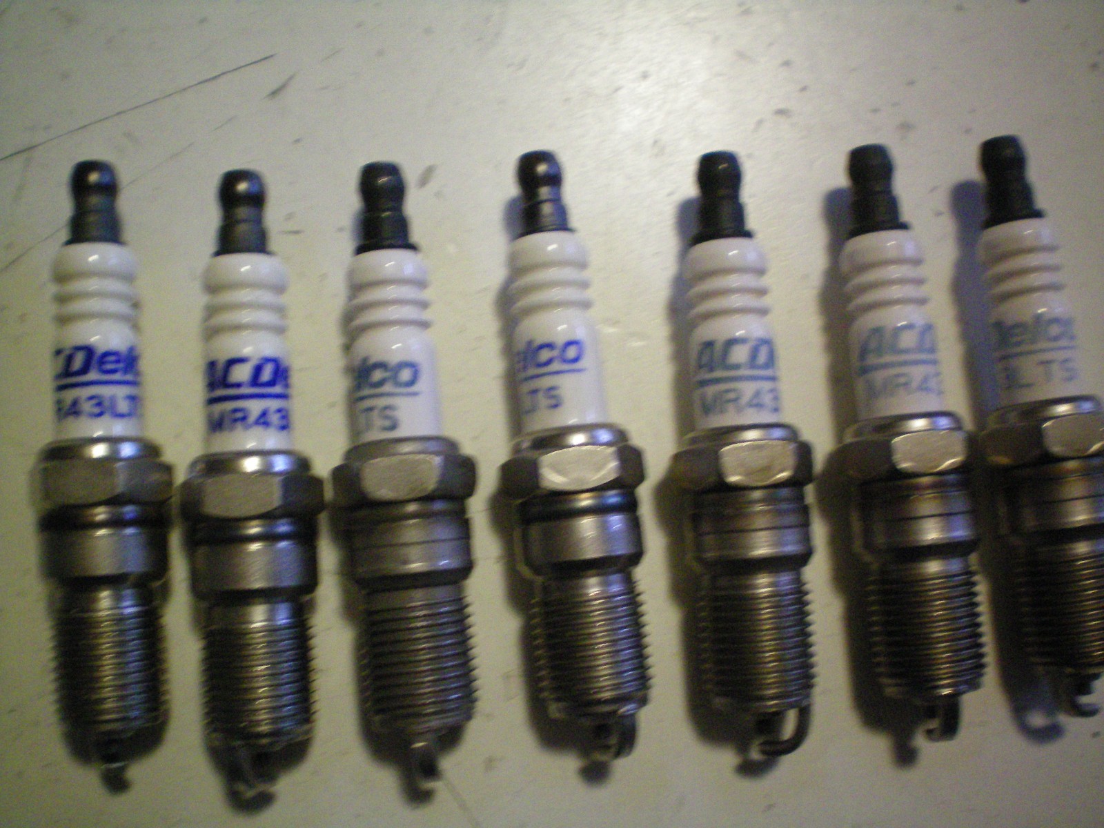 AC DELCO QUANTITY SEVEN OF #MR43LTS  SPARK PLUGS , FREE SHIPPING
