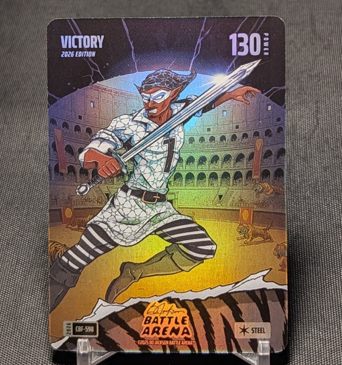Victor Wembanyama VICTORY Colosseum Battlefoil SSP 2026 Bo Jackson Battle Arena