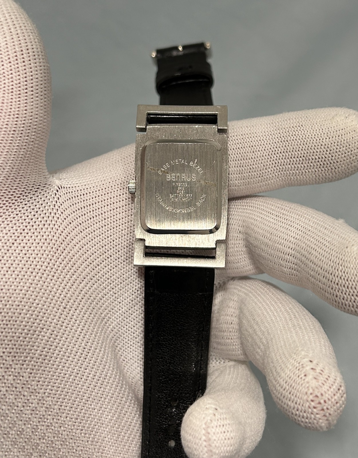 Benrus PIM203BL Quartz Watch Rectangular Case Sta… - image 5