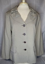 Vintage Danny Nicole Timeless Houndstooth Blazer Jacket Unique Collar Sz 10