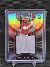 2023 Panini Select Rookie Jumbo Swatch Elly De La Cruz RC Silver Prizm /199 MLB 