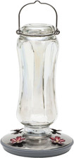 Perky Pet 8132-2 Starglow Vintage Glass Hummingbird Feeder