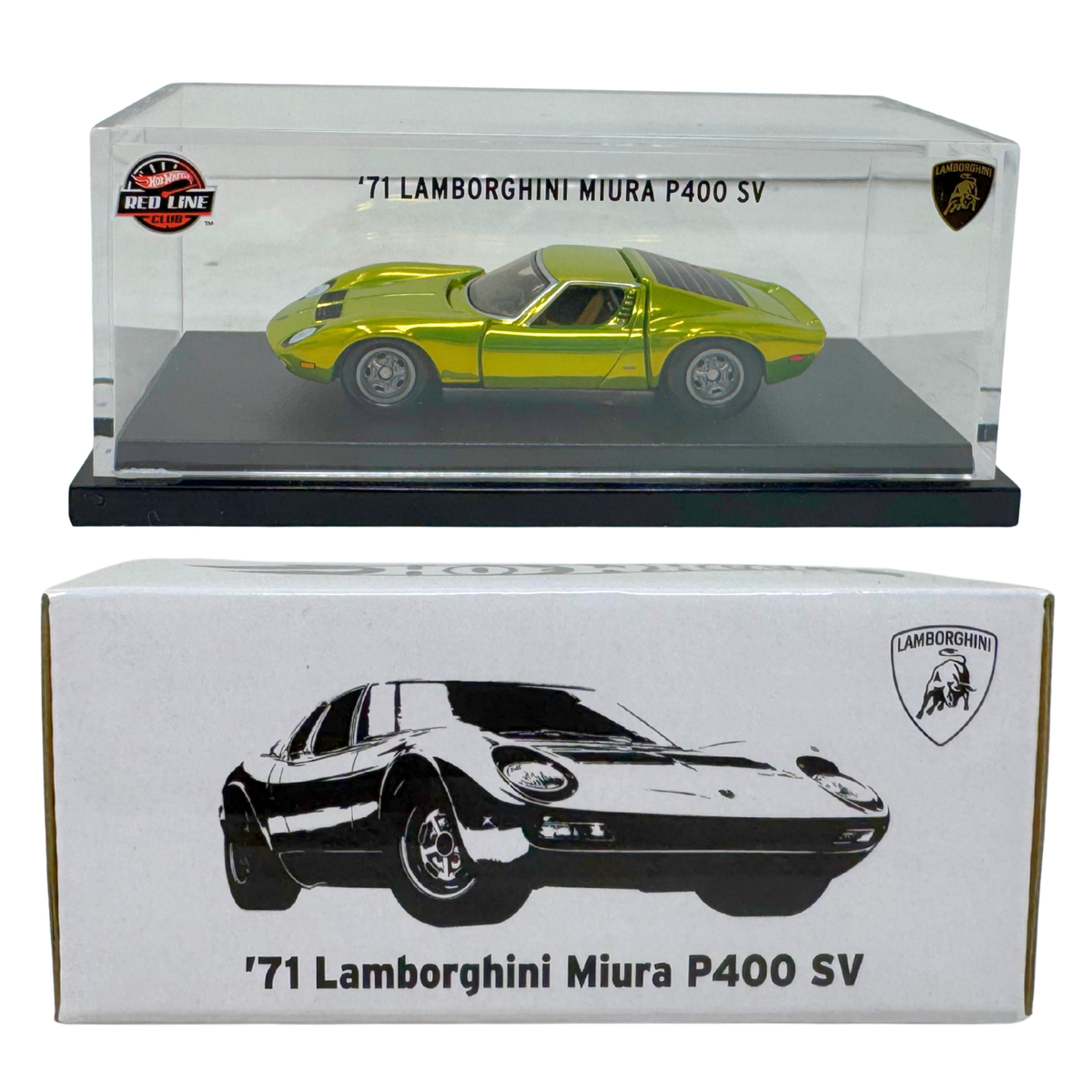 Hot Wheels 1971 Lamborghini Miura P400 SV RLC Red Line Club 1:64