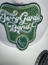 Jerry Garcia Band White Hat With Green Patch Snapback