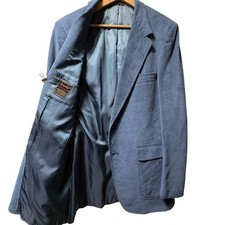 Kingsridge Custom Fabric Blazer Mens Blue Elbow Patches Sport Coat