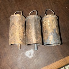 Lot of 3 Metal Primitive Shepherd Bells Windc...