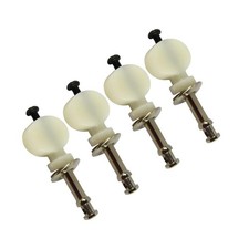 FLEOR 4pcs White Ukulele Tuning Pegs Pin Machines Tuners String Tuning Keys H...
