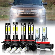 For Ford Explorer 2011-2015  LED Headlight High Low Beam Fog Light Combo