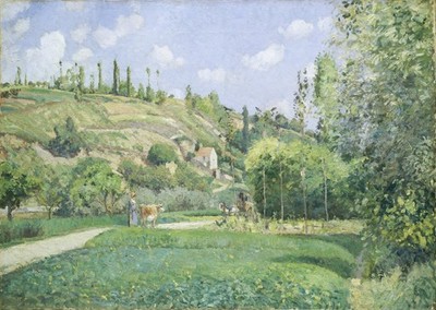 Impressionistisches Landschaftswandbild Ruhige Landschaftsszene Land