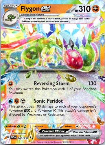 Flygon ex 106/191 Double Rare Surging Sparks Pokemon Holo Near Mint