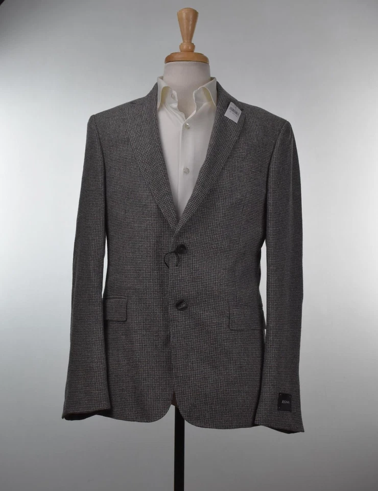 Chaqueta Blazer Ermenegildo Z Zegna Hombres Mezcla de Lana Gris Elegante Tejida 40 R NUEVA $1185 Foto 2 de 4