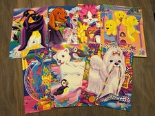 Lot Of 7 Vintage 1990s Lisa Frank Folders - Kittens, Penguin, Princess Pearls