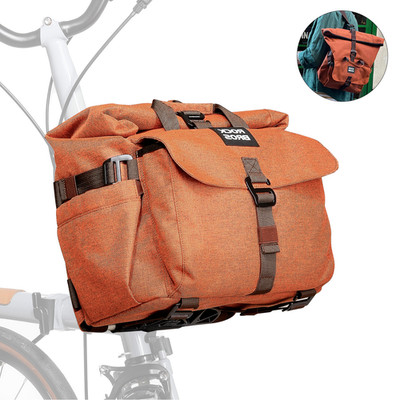 ROCKBROS Lenkertasche für Brompton Faltrad Vordertasche 15L  Rolltop Rucksack