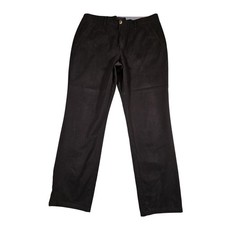 Tommy Hilfiger Chino Pants Womens 12 actual 34x28.5 Black Cotton Blend Zip Fly