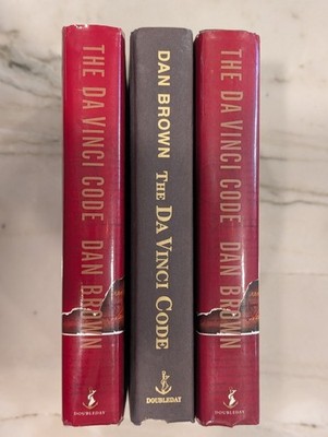 (3) Da Vinci Code Dan Brown 1st Edition 1st Print Hardcover Lot (2)W/ DJ BCE