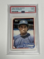 1989 Topps Traded - Deion Sanders #110T ROOKIE RC GRADED PSA 9