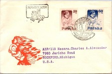 GOLDPATH: Poland cover 1976 to USA first day cachet CV926_P29