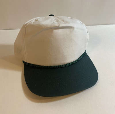 Blank Green and White Hat Adjustable By George