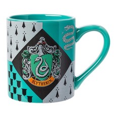 Silver Buffalo Harry Potter Hogwarts Slytherin House Crest Ceramic Mug, 14 Ou...