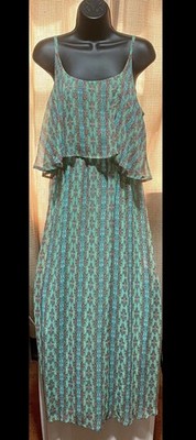 Faded Glory Women s Size M (8-10) Sleeveless Spaghetti Straps Maxi Long Dress