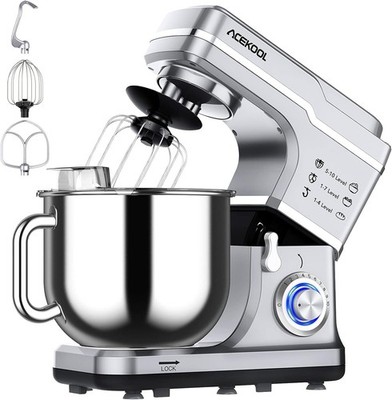 7.5QT Large Capacity Tilt-Head Stand Mixer, 660W 10 Speeds Electric Food Mixer