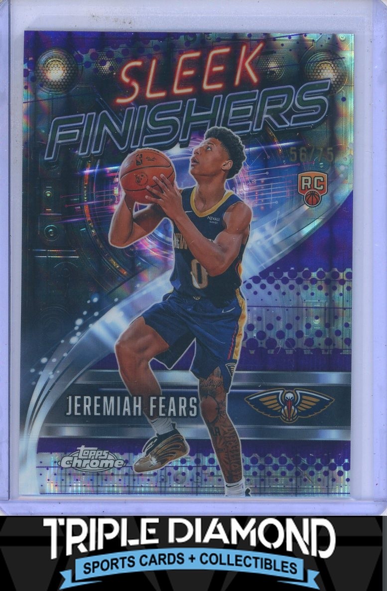 2025-26 Topps Chrome Jeremiah Fears Sleek Finishers Purple Geo #56/75 T275