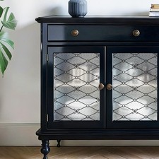 Original Hand-Drawn Leaded Glass Window Privacy Film for Bathroom, 16.93"x84....