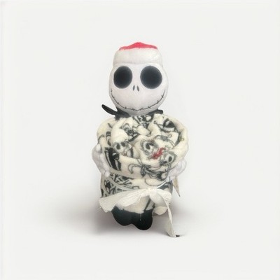 Disney Jack Skellington Nightmare Before Xmas Plush Throw Blanket 50x60 White