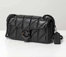 COACH CP149 Tabby 20 Quilted Shoulder Bag Leather Black/Black Silver NWT #ZJ