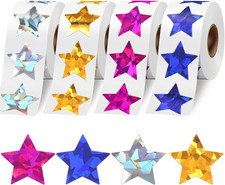2000 PCS Holographic Star Stickers, Self Adhesive Metallic Glitter Foil Stickers
