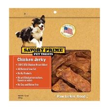 Savory Prime 372 Hand-Sliced Fillets Chicken Jerky Grain Free Treats for Dogs