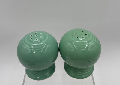 Fiestaware Round Ball Salt & Pepper Shakers Green