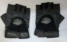 Retro Altus fingerless weight lifting gloves XL - Black Premium All Leather Used