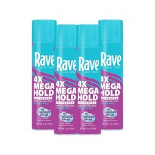 Rave 4X Mega Unscented Aerosol Hairspray - Hair Spray for High Humidity Weather
