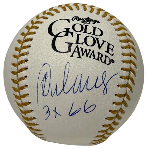 Rey Ordonez Signed Autographed Gold Glove Baseball w/ 3x GG JSA Witness COA
