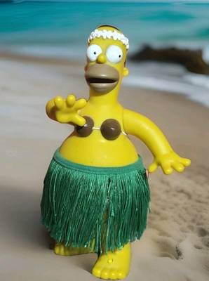 #ad #ad VINTAGE Homer Simpson Bobble Hula Dancer TALKING The Simpsons 2002 FOX WORKS $27.99