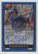 2012 Bowman Draft Chrome Picks Blue Refractor 12/150 Richie Shaffer Auto 11sh