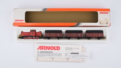 Arnold N 0268 Güterzug Set Diesellok Mh Nr. 1 ''Maxhütte'' Gleichstrom