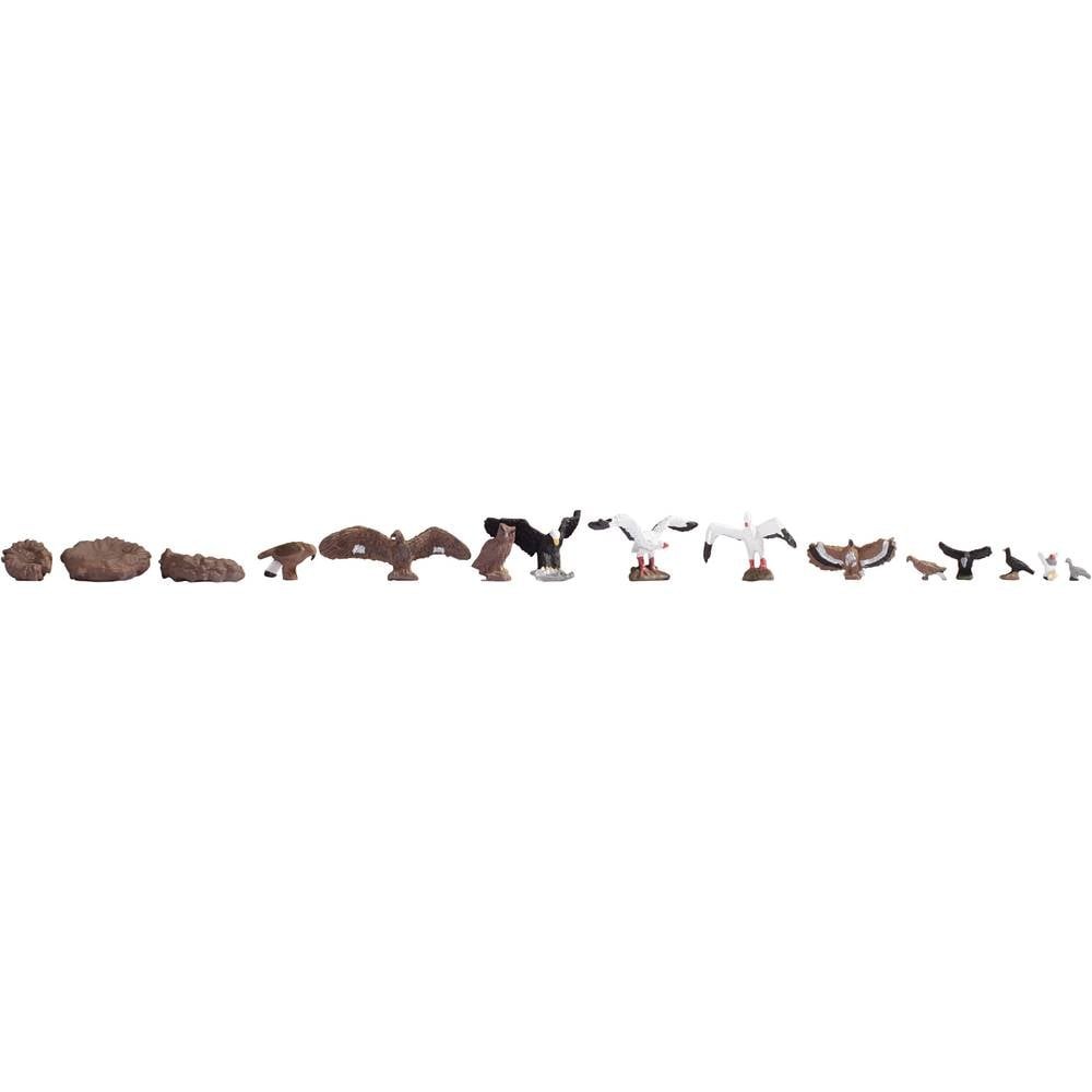 NOCH H0 15775 peint figurines d'oiseaux miniatures peintes à la main échelle 1/87