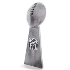 Fantasy Football Trophy Silver Championship Replica First Place Award for League