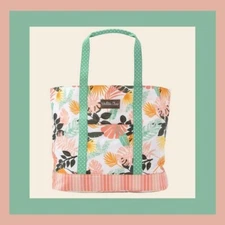 NWT Matilda Jane Dream Chasers Golden Island Tote Bag Floral New In Bag