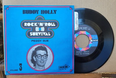 Rare SP 45T Buddy Holly Peggy Sue - Fra 1970 LANGUETTE Média NEUF (NM+/MINT-) - Photo 1/3