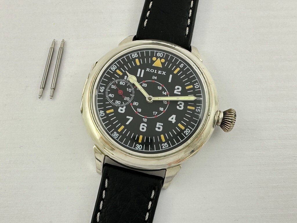 Hans Wilsdorf Aegler Watch Movements Rolex Officer's Watch 9ct