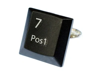 Sieben Pos1 Tastaturring PC Zeichen Taste Ring Miniblings Computer Tastatur - Bild 1 von 4