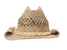 Straw Cowboy Hat - Natural Roll